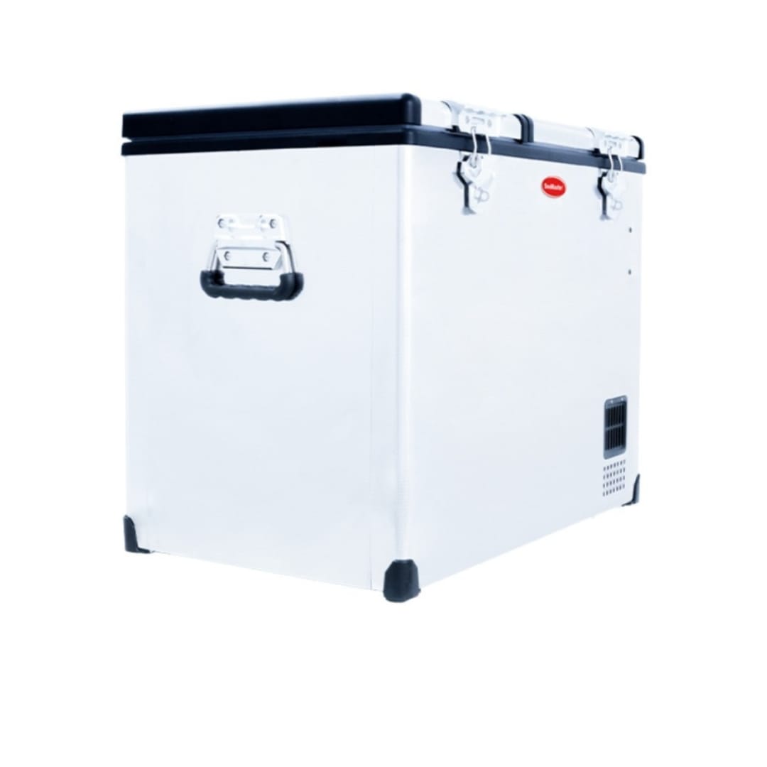 SnoMaster – 72L Dual Compartment Stainless Steel Fridge/Freezer AC/DC