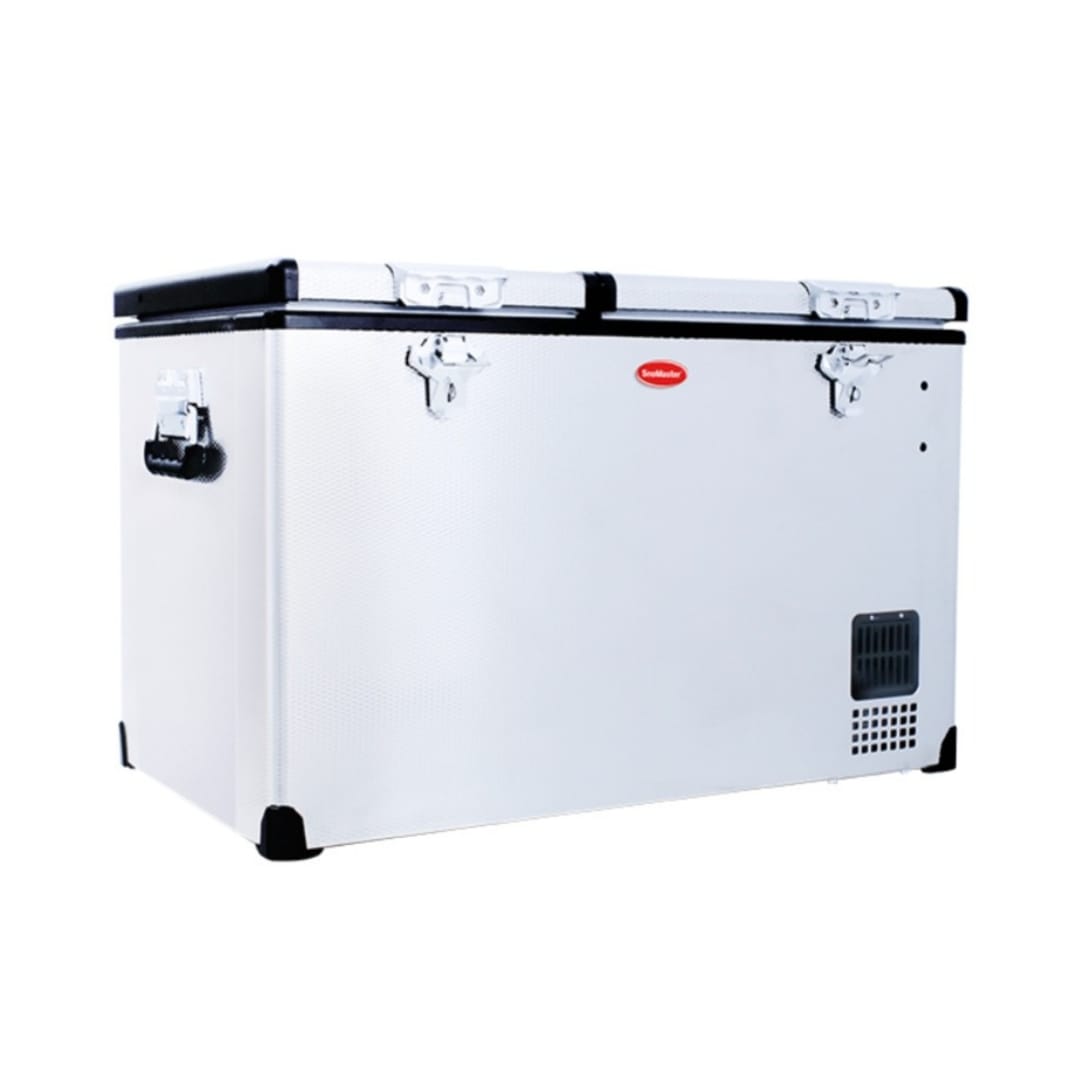 SnoMaster – 66L Dual Compartment Stainless Steel Fridge/Freezer AC/DC